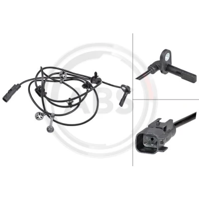 Bilde av A.B.S. 31871 ABS sensor aktiv 1890 svart OPEL: Insignia A Sports Tourer, Sedan, Hatchback
