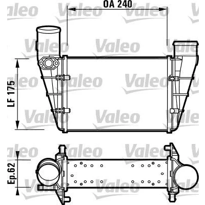 Bilde av VALEO 817625 Ladeluftkjøler Aluminium VOLKSWAGEN: Passat B5 Stasjonsvogn
