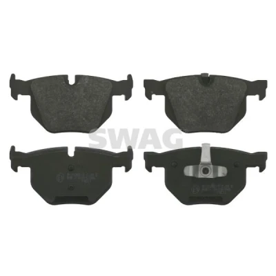 Bilde av SWAG 20 91 6587 Bremseklosser bakaksel klargjort for slitasjeindikator med kolbleklips BMW: 3 Touring, Sedan, X1