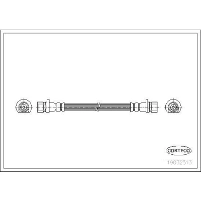 Bilde av CORTECO 19032513 Bremseslange bakaksel 257 HONDA: CR V 1