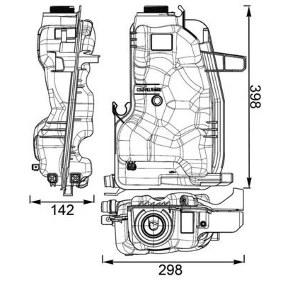 Bilde av MAHLE ORIGINAL CRT 76 000S Ekspansjonstank uten sensor LAND ROVER: Range Rover 3
