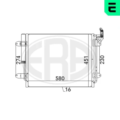 Bilde av Kondensator, klimaanlegg, vw tiguan, 5N0 820 411 C, D, E