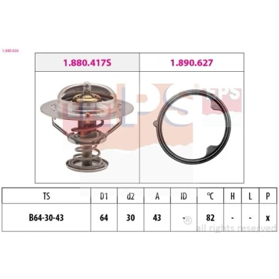 Bilde av EPS 1.880.926 Termostat 82 64 Made in Italy OE Equivalent med tetning HONDA: CR V 3
