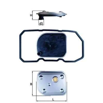 Bilde av MAHLE ORIGINAL HX 158D hydraulisk filtersett, automatgir med tetning MERCEDES BENZ: B Klasse, A Klasse