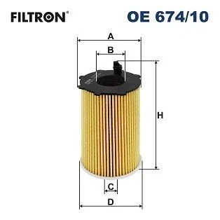 Bilde av FILTRON OE 674/10 Oljefilter Filterinnsats KIA: SORENTO 3