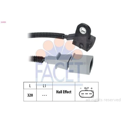 Bilde av FACET 9.0535 Sensorer Made in Italy OE Equivalent VOLKSWAGEN: Touran I, Passat B6 Variant, Golf 5, SKODA: Octavia 2 Combi, Fabia
