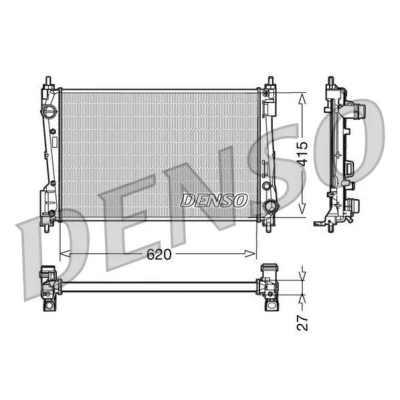 Bilde av DENSO DRM09110 Radiator Aluminium 620 415 27