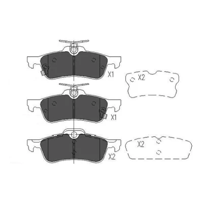 Bilde av KAVO PARTS KBP 9106 Bremseklosser med akustisk slitasjevarsel TOYOTA: Yaris II Hatchback, III HONDA: CIVIC 9, 9 Tourer
