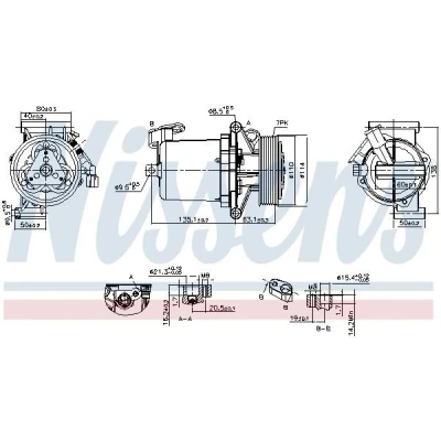 Bilde av NISSENS 890172 Kompressor CR 10 12 PAG 46 YF R 134a, 1234yf NISSAN: Note I