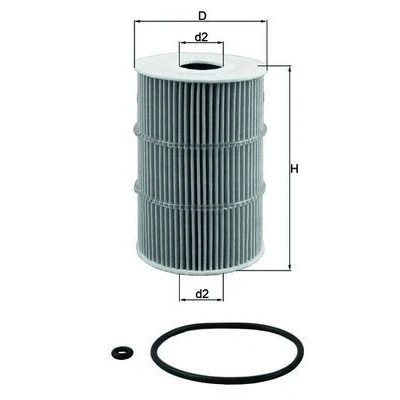 Bilde av MAHLE ORIGINAL OX 378D Oljefilter Filterinnsats