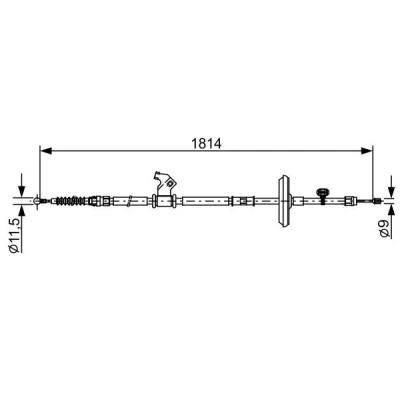 Bilde av BOSCH 1 987 482 502 Bremsekabel 1814 OPEL: Astra J Sports Tourer, Sedan