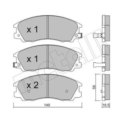Bilde av Bremseklosser sett METELLI 22 0506 0