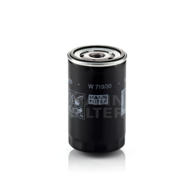 Bilde av MANN FILTER W 719/30 Oljefilter 3/4 16 UNF med en retursperreventil Påskruingsfilter AUDI: A4 B6 Avant, 100 C4 Sedan