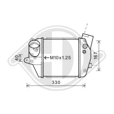 Bilde av DIEDERICHS DCA1070 Ladeluftkjøler Aluminium Climate MAZDA: 5