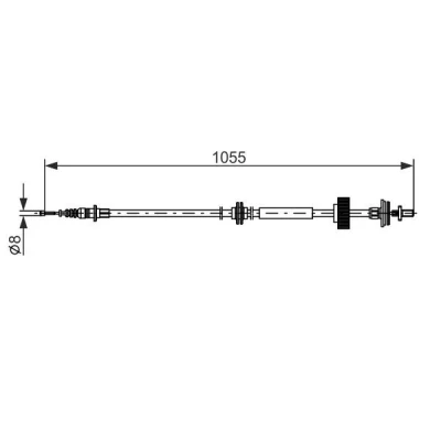 Bilde av BOSCH 1 987 482 791 Bremsekabel 1055