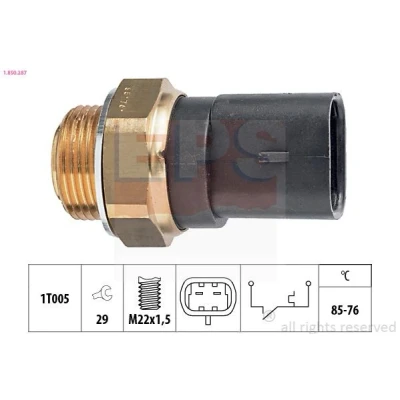 Bilde av EPS 1.850.287 Temperaturbryter, radiator ventilator M22x1,5 Made in Italy OE Equivalent
