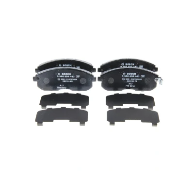 Bilde av BOSCH 0 986 494 443 Bremseklosser Low Metallic med akustisk slitasjevarsel antihyle blikk