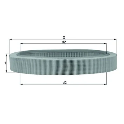 Bilde av MAHLE ORIGINAL LX 638 Luftfilter 64,0 410,0 Filterinnsats MERCEDES BENZ: SL Cabrio, 190