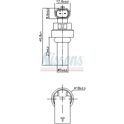 Bilde av Kjølevæsketemperatursensor, Nede opel, vauxhall OE 12641073, 1338407