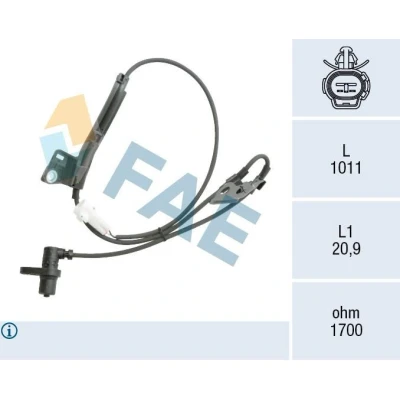 Bilde av FAE 78561 ABS Sensor induktiv 2 1011 TOYOTA: Corolla Verso, IX Hatchback, Station Wagon