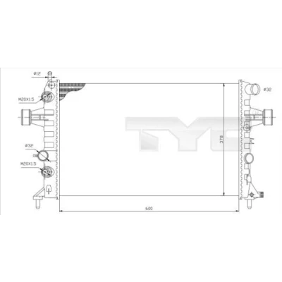 Bilde av Radiator TYC 725 0006