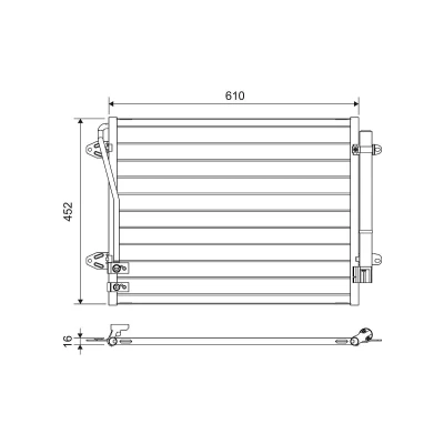 Bilde av VALEO 814039 Kondensator uten tørker Aluminium 452 VOLKSWAGEN: Passat B7 Variant, B6 Variant