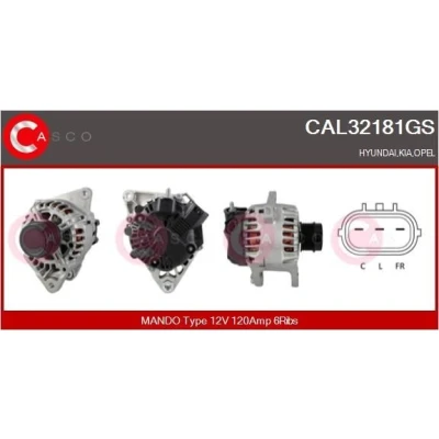 Bilde av CASCO Generator 12V 120A CPA0094 med integrert regulator PEUGEOT: Partner I Van, 605 Sedan, Expert CITROËN: Berlingo / First Van
