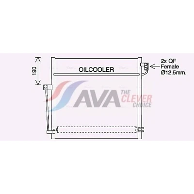 Bilde av AVA COOLING SYSTEMS MS5707D Kondensator uten tørker 13,7mm Aluminium 566mm R134a