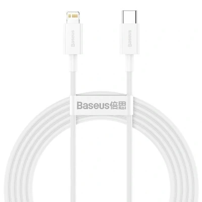 Bilde av Baseus Superior USB C til Lightning kabel 2m Hvit