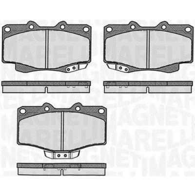 Bilde av MAGNETI MARELLI 363916060401 Bremseklosser med akustisk slitasjevarsel TOYOTA: Land Cruiser Prado 90, HILUX 6 Pick up, 5 up