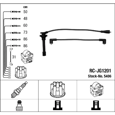 Bilde av NGK 5406 Pluggledninger 7