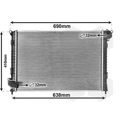 Bilde av VAN WEZEL 06002314 Radiator Aluminium 578 399 26 Kjøleribber loddet MINI: Hatchback