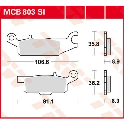 Bilde av TRW Sinter Offroad MCB803SI Bremseklosser bakaksel