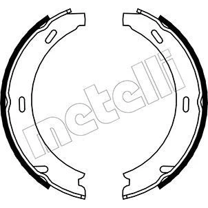 Bilde av Bremseskosett, parkeringsbrems, Bakaksel, chrysler,mercedes benz,porsche,ssangyong, 05096552AA, 05143676AA, 124 420 02 20, 03 20