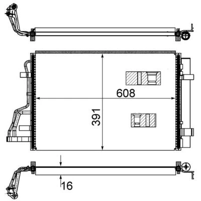 Bilde av MAHLE ORIGINAL AC 697 000S Kondensator med tørker 567