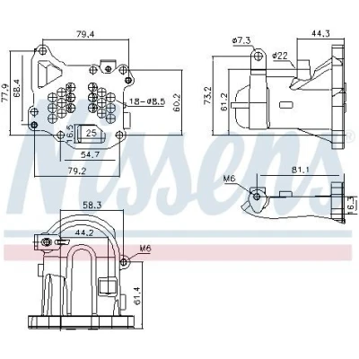 Bilde av NISSENS 989313 EGR kjøler uten undertrykksbypass VOLVO: V70 3, V60 I, FORD: FOCUS 3 Turnier, Mondeo 5 Kombi, S Max Mk1