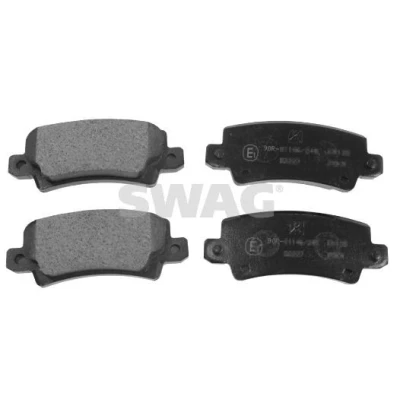 Bilde av SWAG 81 91 6577 Bremseklosser bakaksel ekskl. slitasjevarselkontakt, med akustisk slitasjevarsel TOYOTA: Corolla IX Hatchback