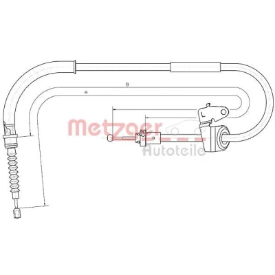Bilde av METZGER 10.4305 Bremsekabel bakre venstre 1433/1290 Skivebrems COFLE MINI: Hatchback