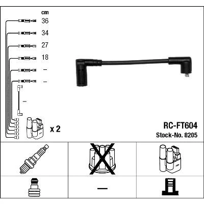 Bilde av NGK 8205 Pluggledninger 4