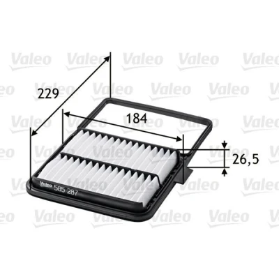 Bilde av VALEO 585287 Luftfilter 27 186 290 Filterinnsats TOYOTA: Prius II Liftback