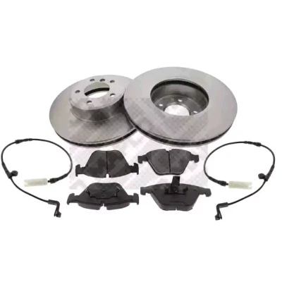 Bilde av MAPCO 47781 bremsesett, skivebremse ventilert med antihyle blikk klargjort for slitasjeindikator BMW: 5 Sedan, Touring