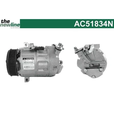 Bilde av The NewLine AC51834N Kompressor DCS17IC/DCS17ECR RENAULT: TRAFIC 2 Bus, NISSAN: Primastar Minibuss