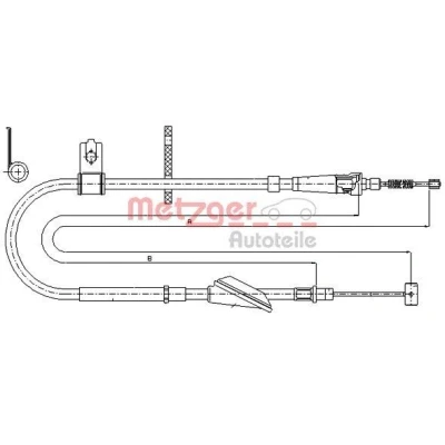 Bilde av METZGER 17.5045 Bremsekabel høyre bak 1523/1276 COFLE SUZUKI: IGNIS 2