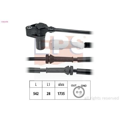 Bilde av EPS 1.962.078 ABS Sensor 542 RENAULT: Kangoo I Express, I, CLIO 3