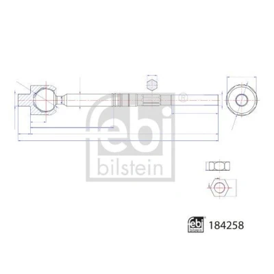Bilde av FEBI BILSTEIN 184258 Styrestag framaksel venstre, høyre 243 med kontramutter
