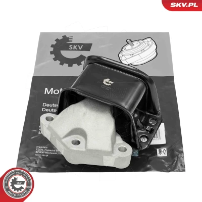 Bilde av ESEN SKV 75SKV248 Motorfeste høyre Gummimetallager Aluminium, gummi 160mm 124mm PEUGEOT: Partner II Van, 5008 I, Tepee