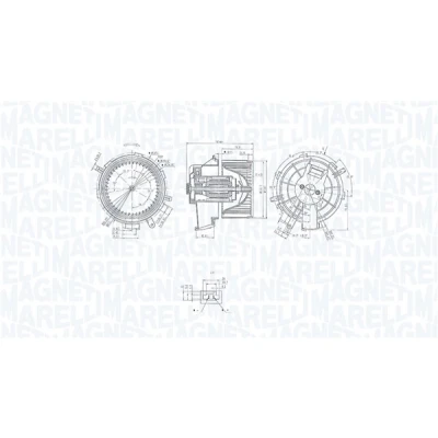 Bilde av MAGNETI MARELLI 069412236010 Elektromotor, innendørsvifte 12
