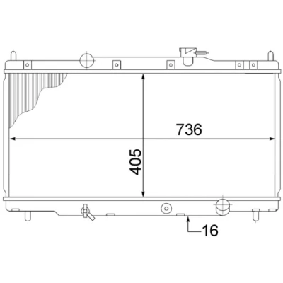 Bilde av MAHLE ORIGINAL CR 1459 000S Radiator for kjøretøy med/uten klimaanlegg 400 738 16 Kjøleribber loddet