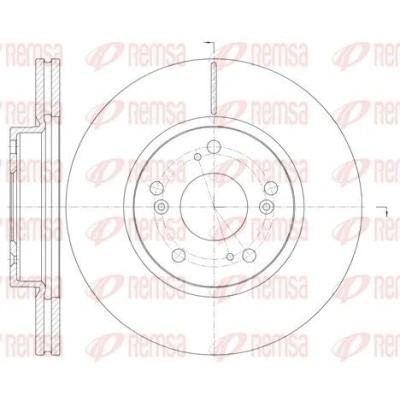 Bilde av REMSA 6986.10 Bremseskiver framaksel 281,8, 281,8 23 5 ventilert HONDA: CIVIC 8 Hatchback, CR V 2, 9
