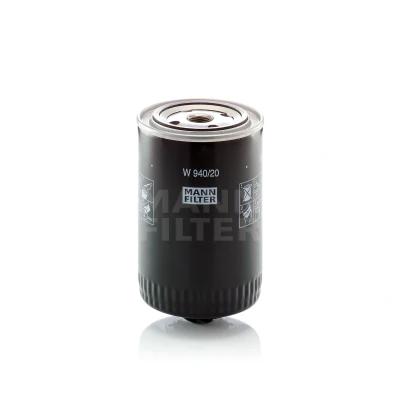 Bilde av MANN FILTER W 940/20 Oljefilter 3/4 16 UNF med to retursperreventil Påskruingsfilter AUDI: A4 B7 Avant, FORD: Ranger Mk2